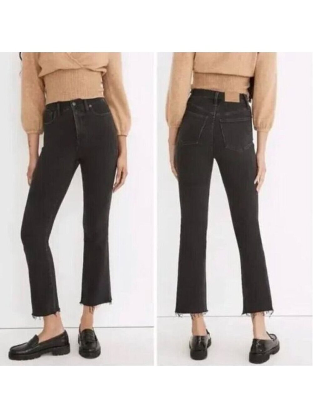 Madewell Cali Demi-Boot Size 29P Black Raw Hem